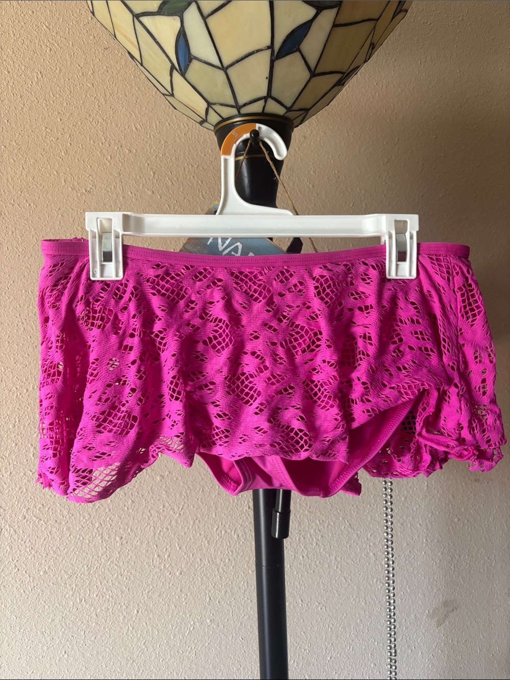 Kenneth Cole Reaction Fuchsia Crochet Swim Bikini 👙 Bottom